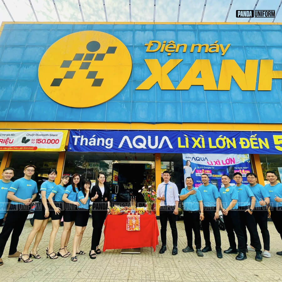 Panda Uniform tự tin khẳng là đơn vị may áo đồng phục Điện máy xanh chất lượng, uy tín đáp ứng mọi nhu cầu của quý khách hàng