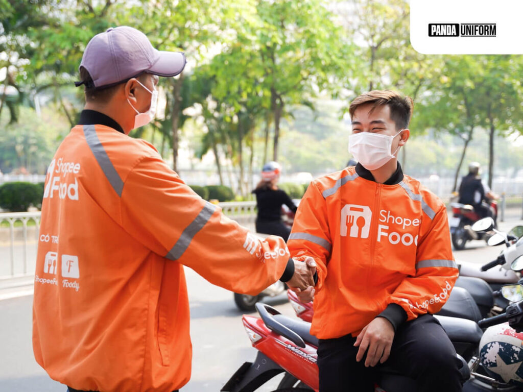 Áo khoác gió bộ phận giao hàng đồng phục Shopee