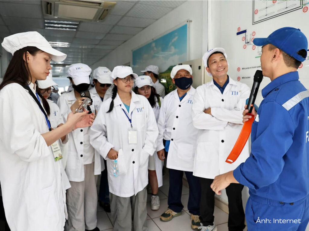 Bảng size cho sản phẩm Sơ mi đồng phục TH True Milk