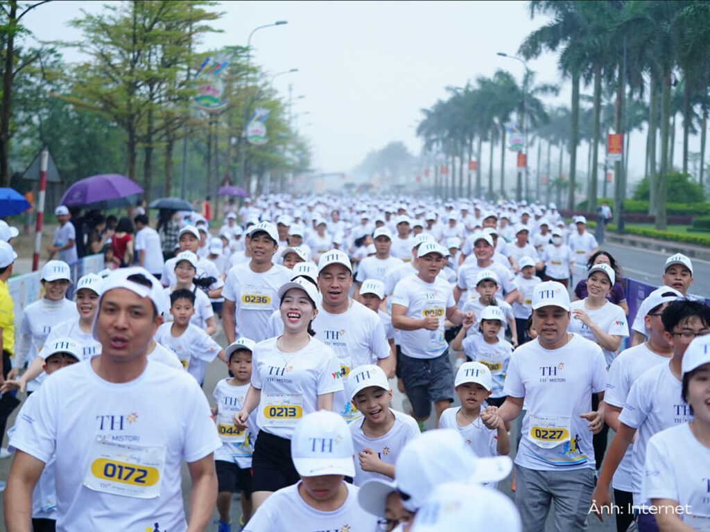 Bảng size cho sản phẩm T-shirt đồng phục TH True Milk