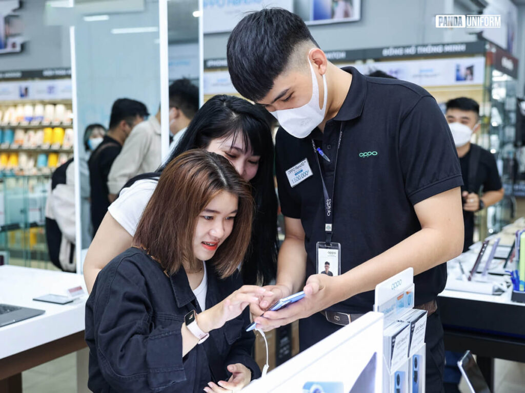Chất liệu in -  yếu tố quyết định độ bền màu và hình ảnh logo trên áo đồng phục Oppo