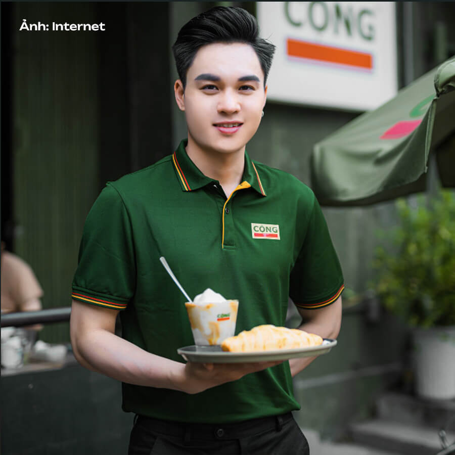 Áo polo đồng phục Cộng cà phê