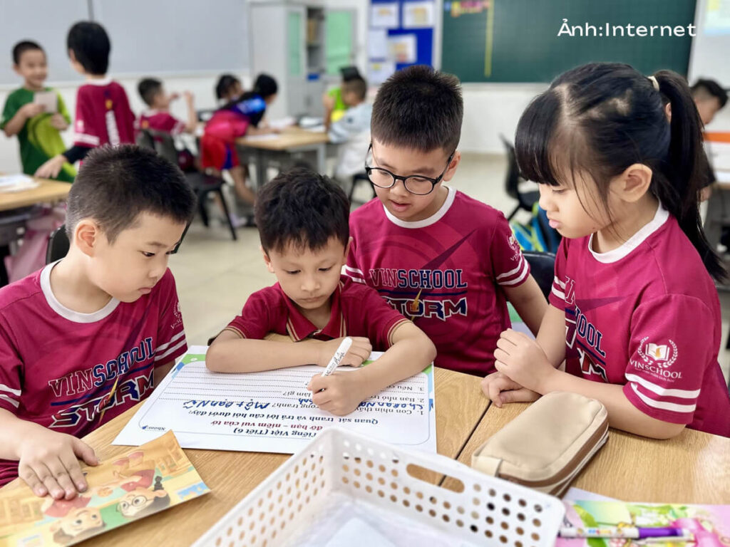 Áo thun Vinschool Storm màu đỏ tím