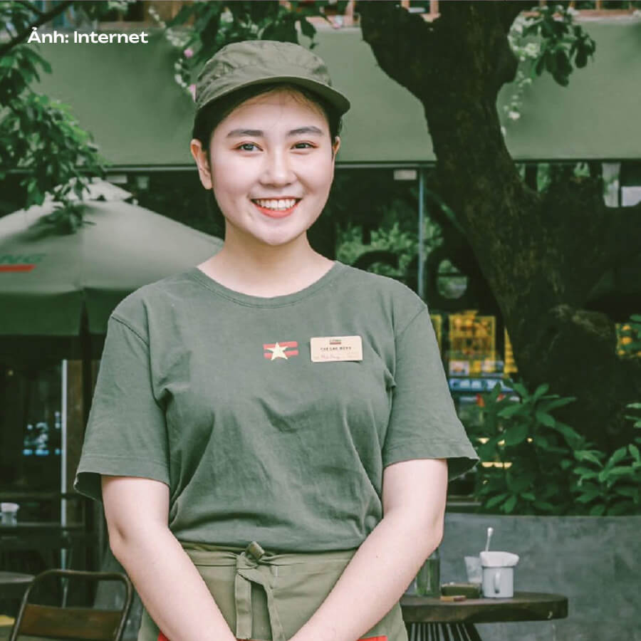 Mũ lưỡi trai trong đồng phục Cộng cà phê