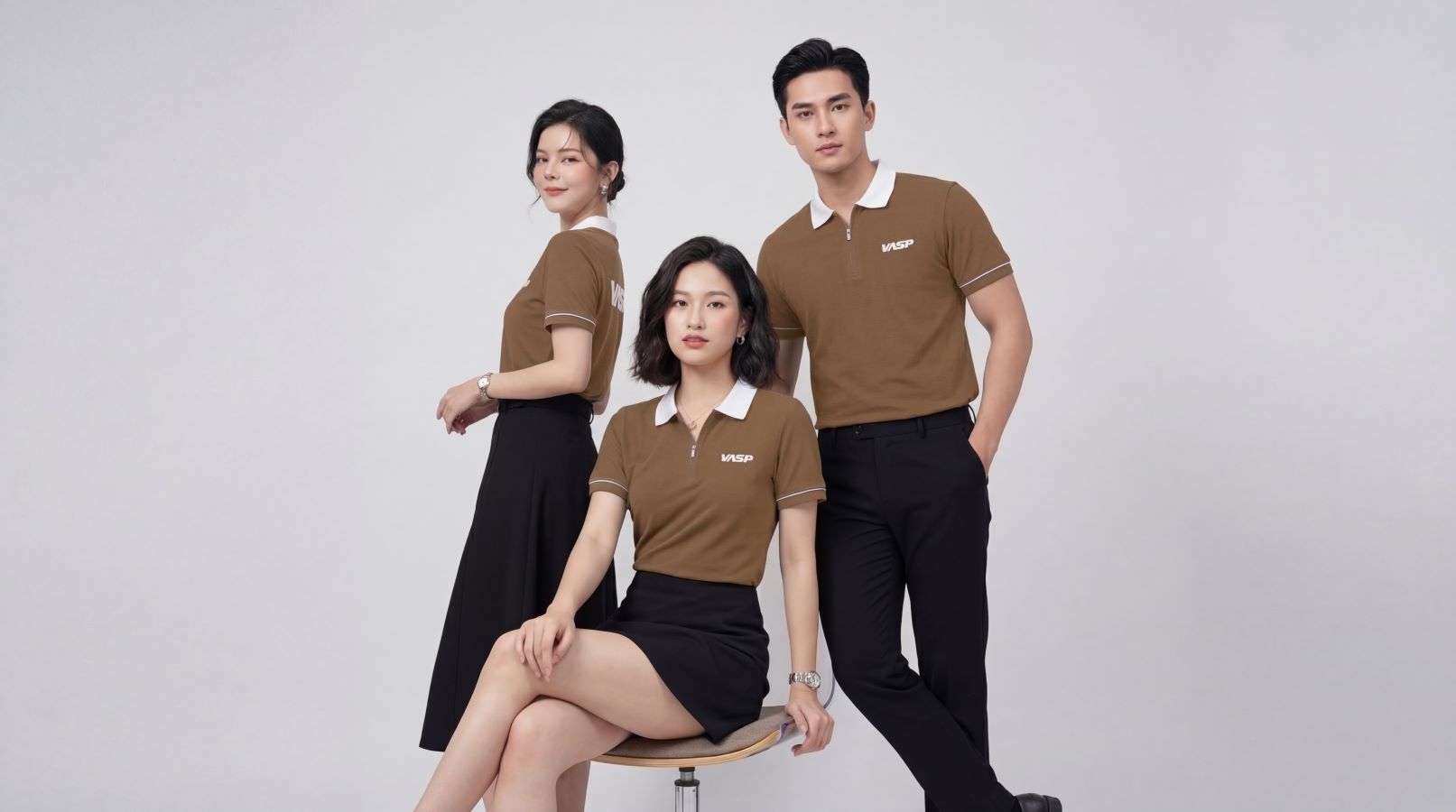 áo polo đồng phục zip 01