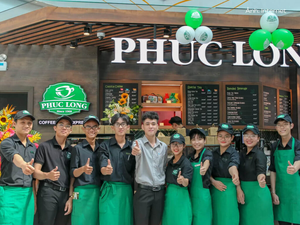 Áo sơ mi đen trơn đồng phục Phúc Long