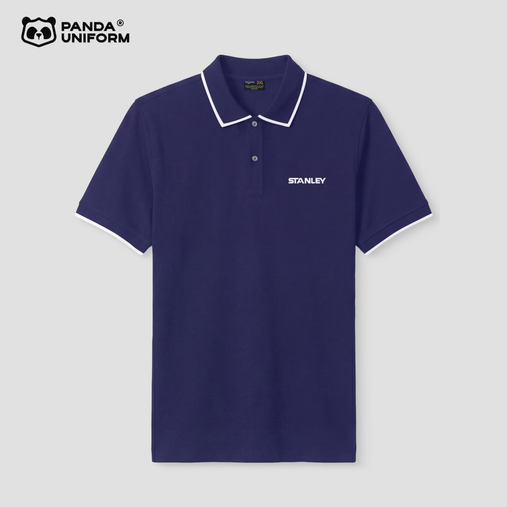 mẫu áo polo màu tím đồng phục công ty