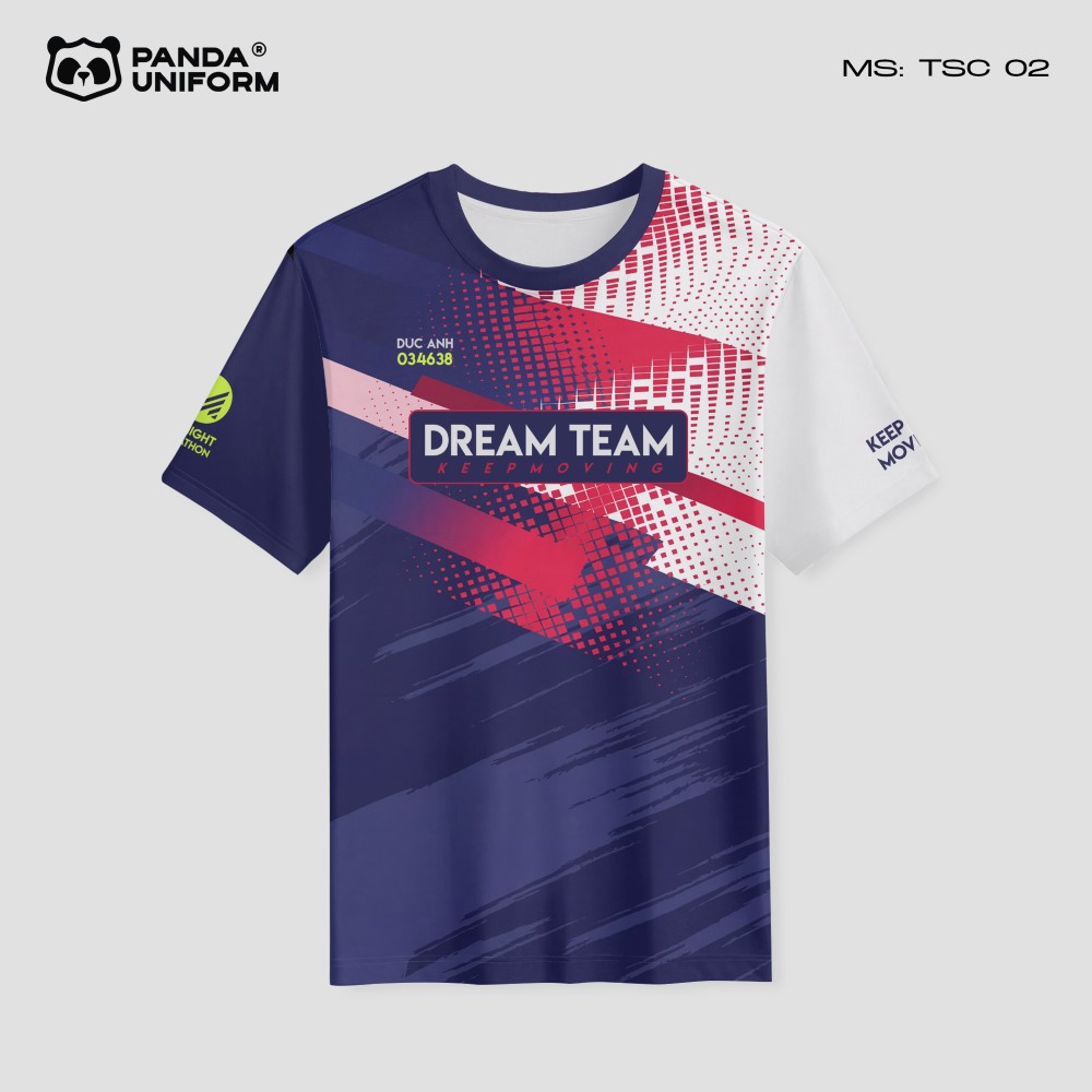 Mẫu áo thun chạy bộ màu tím