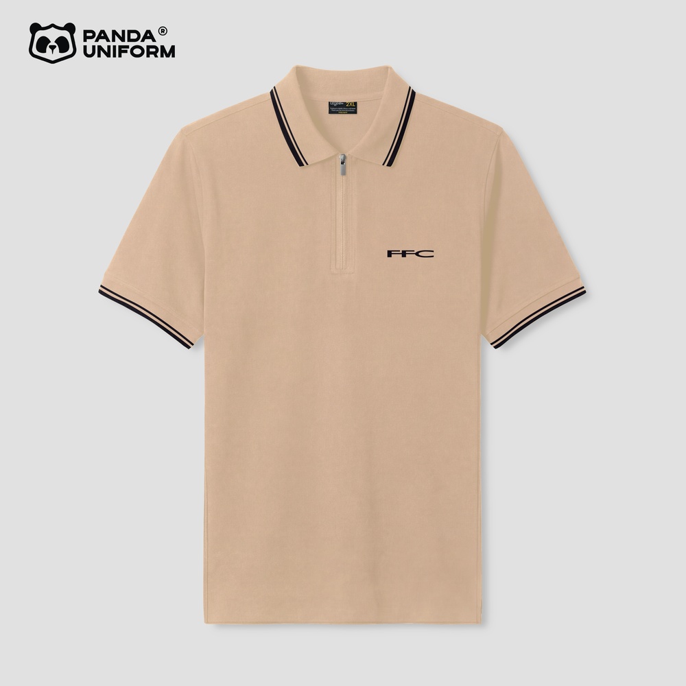 Áo Polo Đồng Phục Zip 01 Màu Be