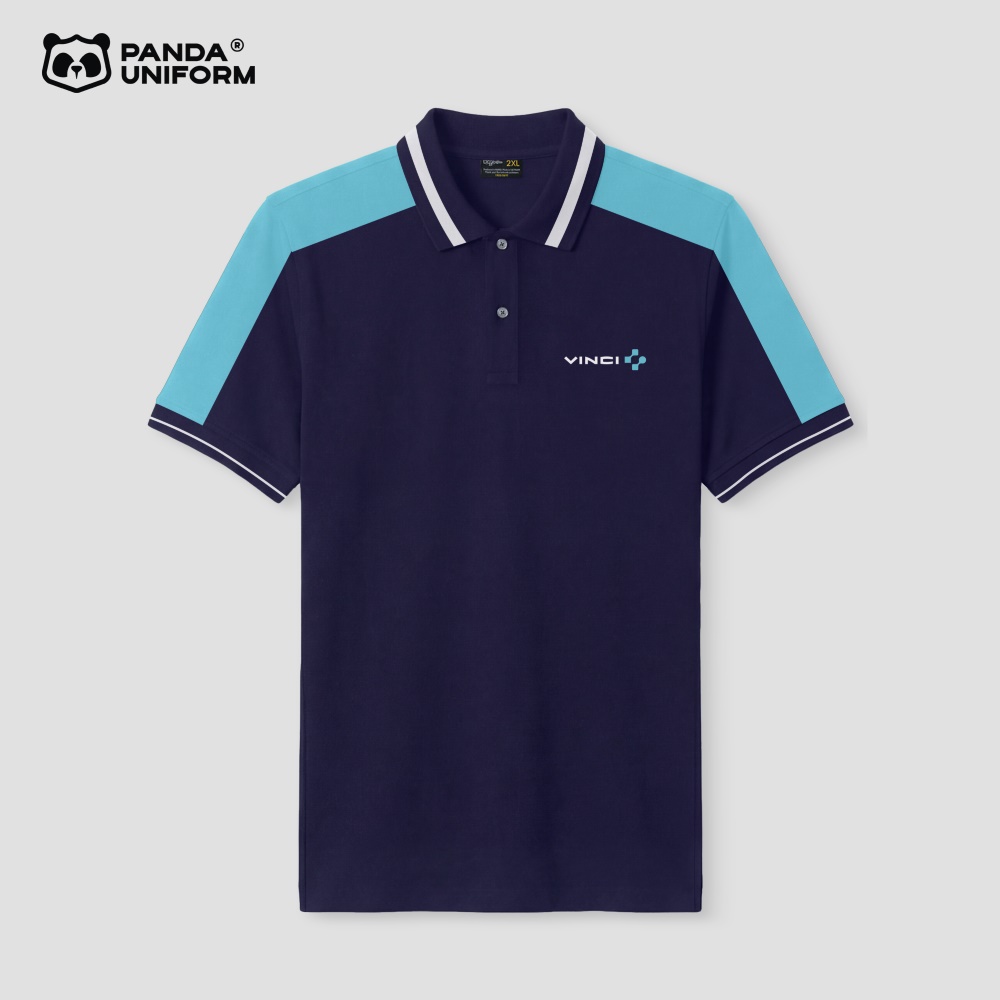 Mẫu áo polo màu xanh đen đồng phục công ty