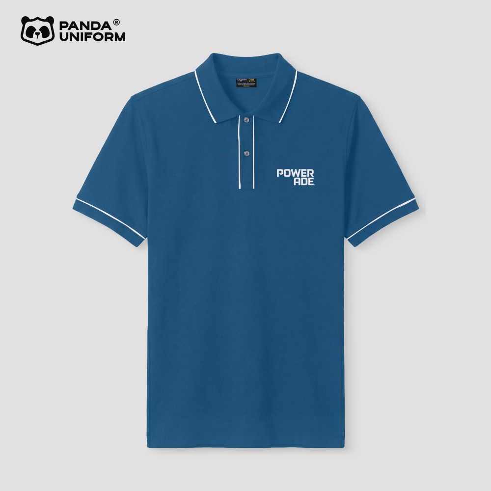 Mẫu áo polo màu xanh đồng phục công ty