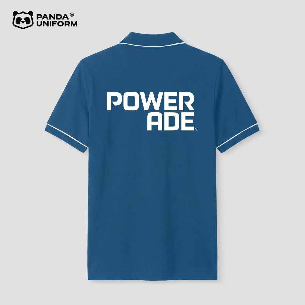Mẫu áo polo màu xanh đồng phục công ty