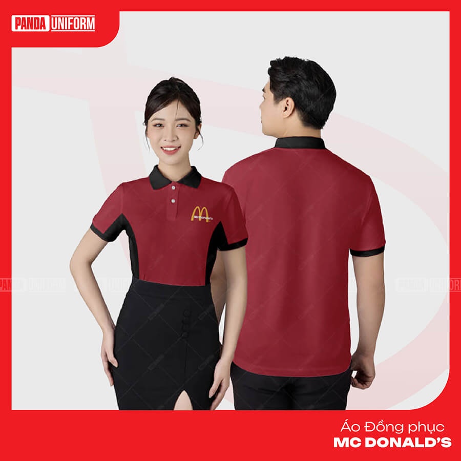 Mẫu polo đồng phục McDonald’s do Panda thiết kế